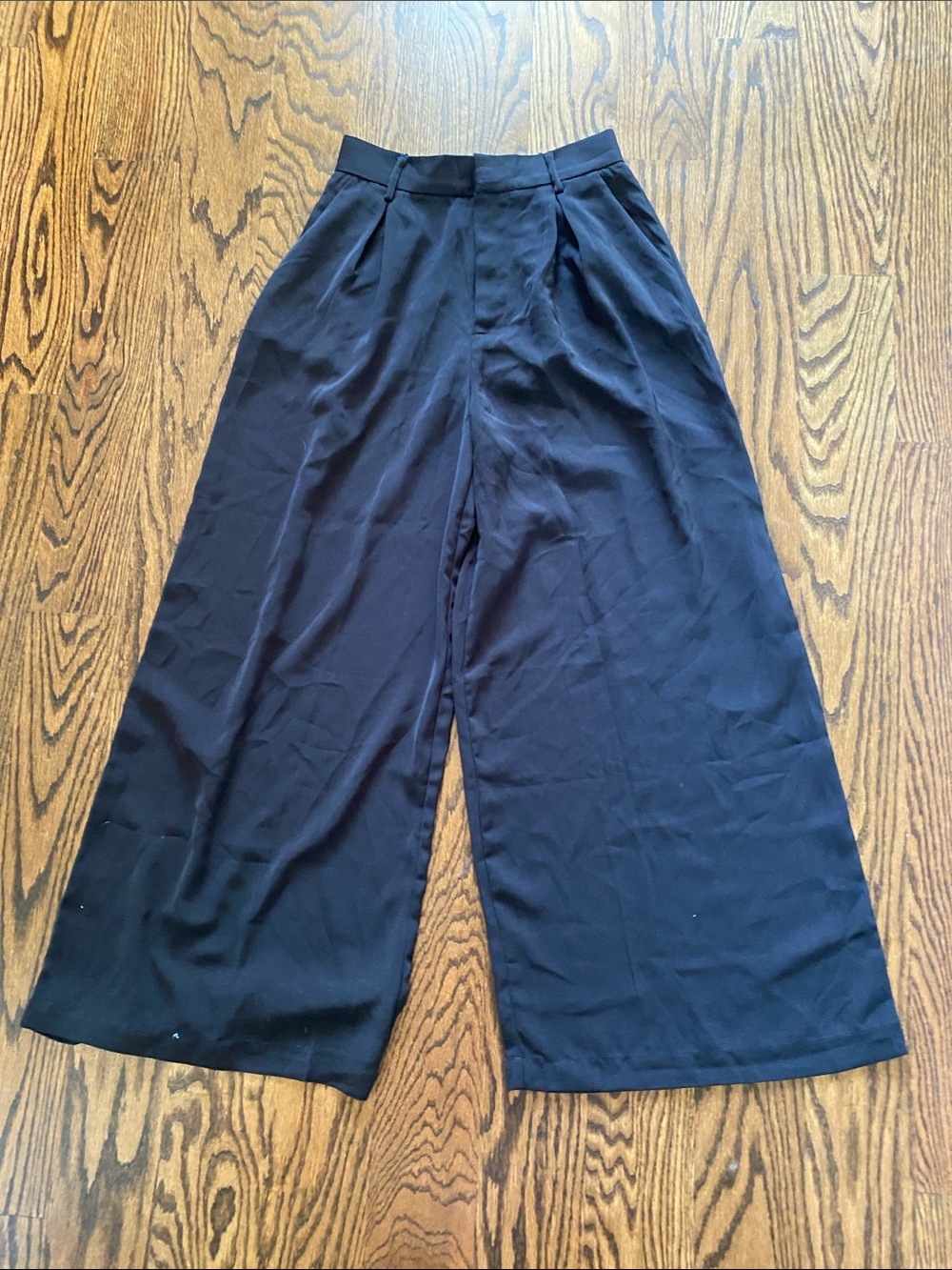Tronjori High-Waist Wide-Leg Pants in Black